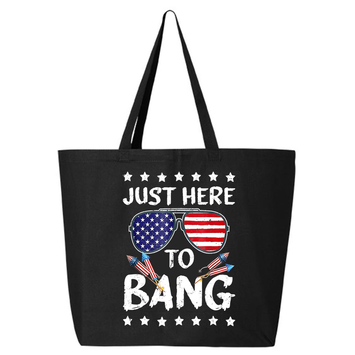 4th Of July Just Here To Bang Usa 25L Jumbo Tote