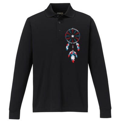 4TH Of July Performance Long Sleeve Polo