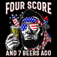 4th Of July Drinking Beer Patriot Four Score And 7 Beers Ago Wool Snapback Cap