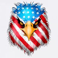 4th Of July Patriotic Eagle Usa American Flag Cooling Performance Crew T-Shirt