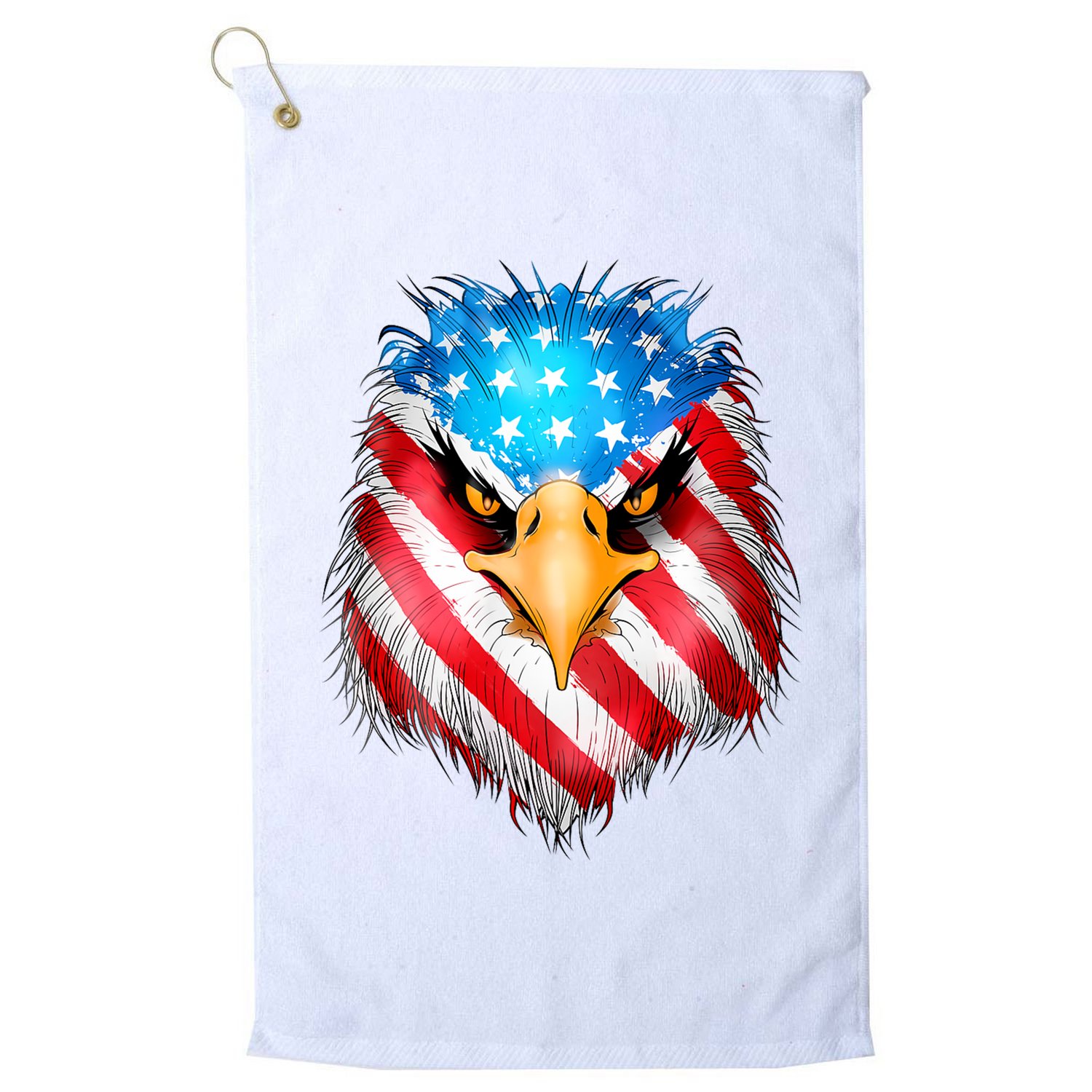 4th Of July Patriotic Eagle Usa American Flag Golf Towel