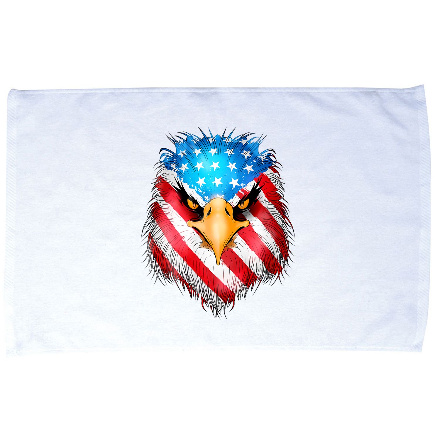 4th Of July Patriotic Eagle Usa American Flag Microfiber Hand Towel