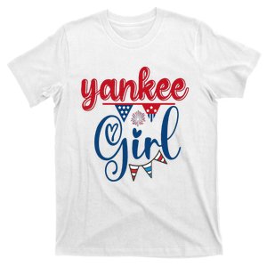 4th Of July Yankee Girl American Flag T-Shirt