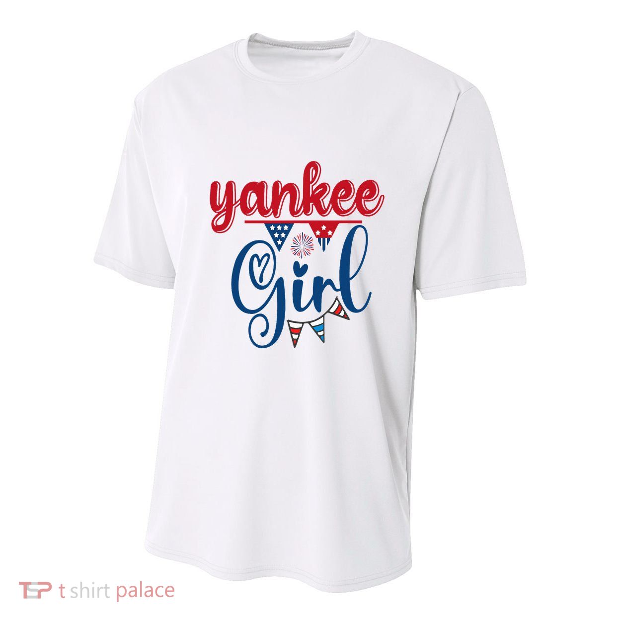 4th Of July Yankee Girl American Flag Youth Performance Sprint T-Shirt