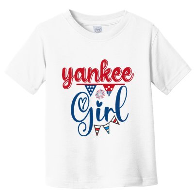 4th Of July Yankee Girl American Flag Toddler T-Shirt