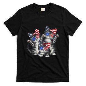 4th Of July Funny Kitten Cat Lover Pet Owner Cat Patriotic Gift T-Shirt