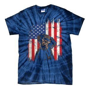 4th Of July Labrador American Flag Patriotic Chocolate Lab Tie-Dye T-Shirt