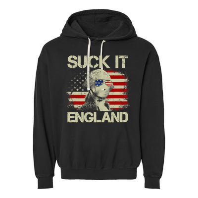 4th Of July George Sloshington Suck It England Merica Garment-Dyed Fleece Hoodie