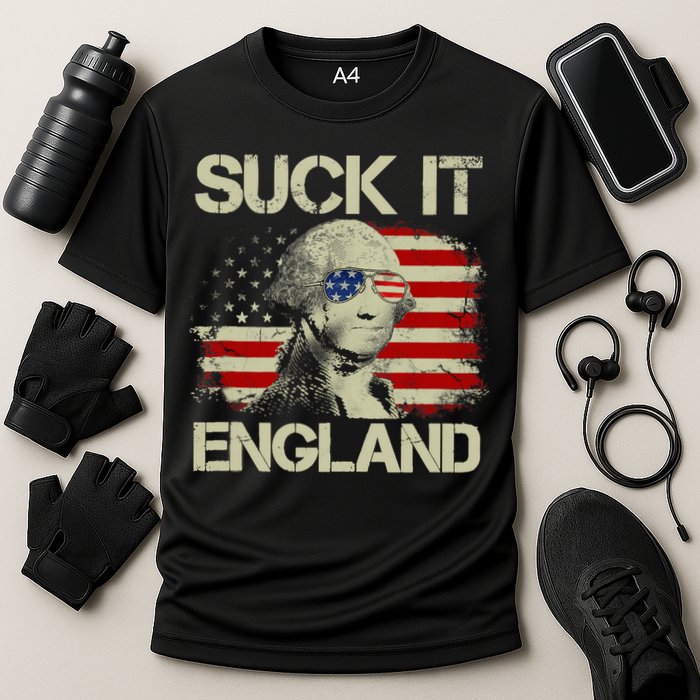 4th Of July George Sloshington Suck It England Merica Cooling Performance Crew T-Shirt
