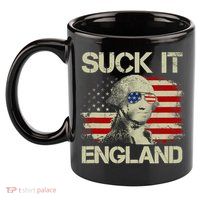 4th Of July George Sloshington Suck It England Merica 11oz C Handle Ceramic Mug