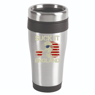 4th Of July George Sloshington Suck It England Merica 16oz Travel Tumbler