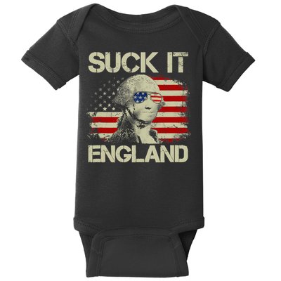4th Of July George Sloshington Suck It England Merica Baby Bodysuit