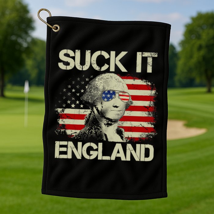 4th Of July George Sloshington Suck It England Merica Golf Towel
