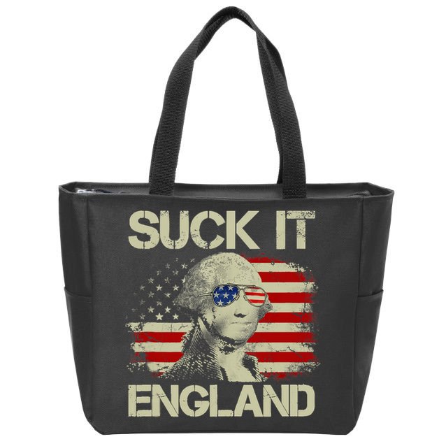 4th Of July George Sloshington Suck It England Merica Zip Tote Bag