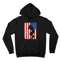 4th Of July Patriotic Baseball Men USA American Flag Tall Hoodie