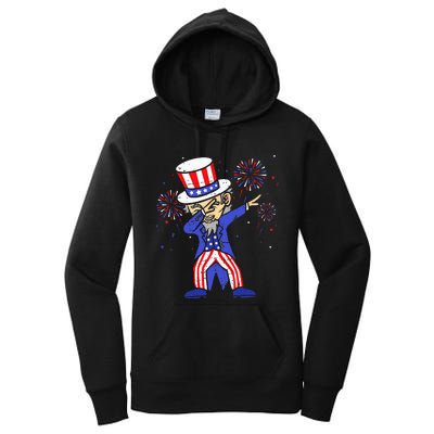 4th Of July For Funny Dabbing Uncle Sam Women's Pullover Hoodie