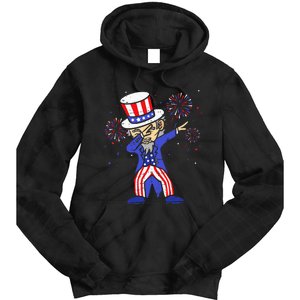 4th Of July For Funny Dabbing Uncle Sam Tie Dye Hoodie