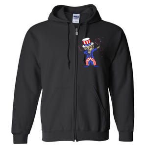 4th Of July For Funny Dabbing Uncle Sam Full Zip Hoodie