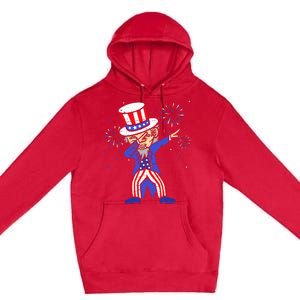 4th Of July For Funny Dabbing Uncle Sam Premium Pullover Hoodie