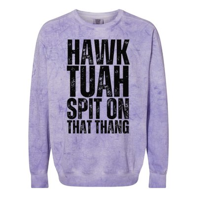 4th Of July Patriotic Usa Hawk Tuah Spit On That Thing Colorblast Crewneck Sweatshirt