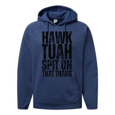 4th Of July Patriotic Usa Hawk Tuah Spit On That Thing Performance Fleece Hoodie