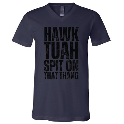 4th Of July Patriotic Usa Hawk Tuah Spit On That Thing V-Neck T-Shirt