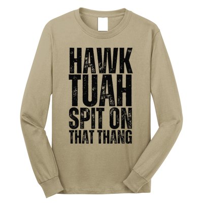 4th Of July Patriotic Usa Hawk Tuah Spit On That Thing Long Sleeve Shirt