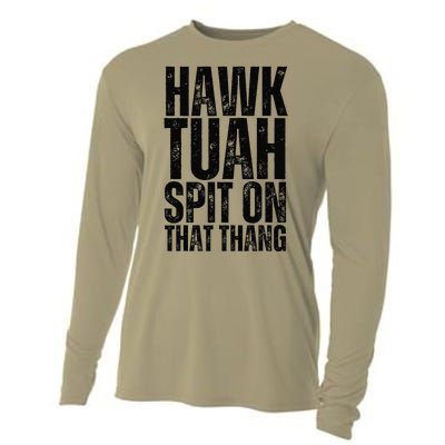 4th Of July Patriotic Usa Hawk Tuah Spit On That Thing Cooling Performance Long Sleeve Crew