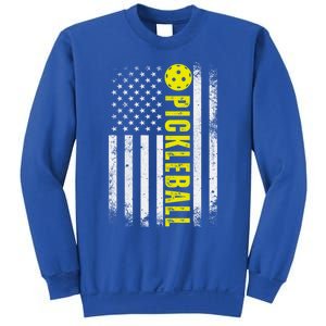 4th Of July Pickleball American Us Flag Paddleball Player Gift Sweatshirt