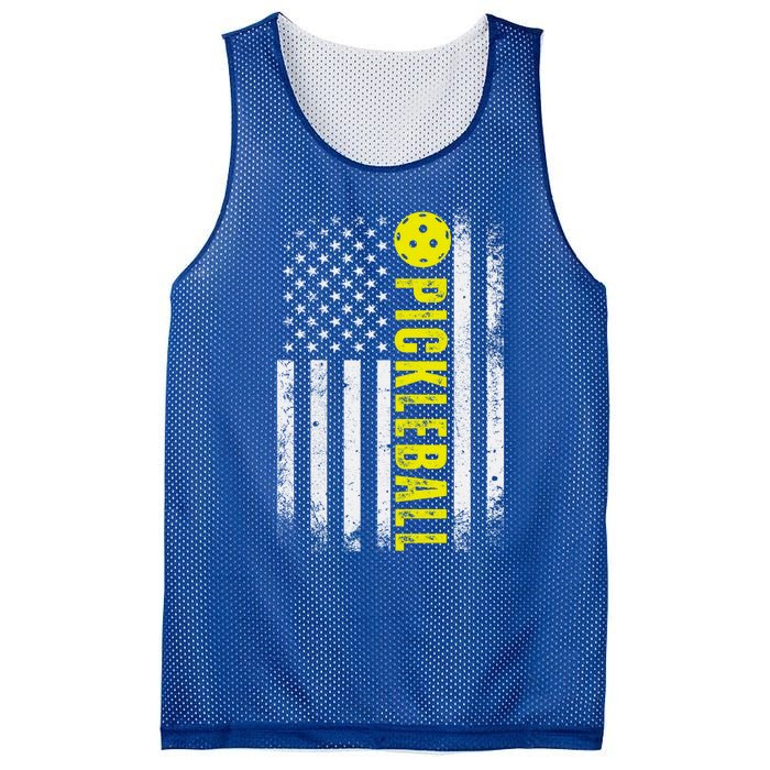 4th Of July Pickleball American Us Flag Paddleball Player Gift Mesh Reversible Basketball Jersey Tank