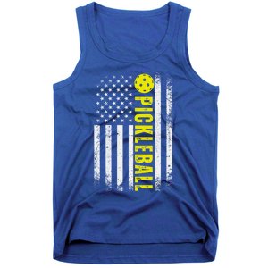 4th Of July Pickleball American Us Flag Paddleball Player Gift Tank Top