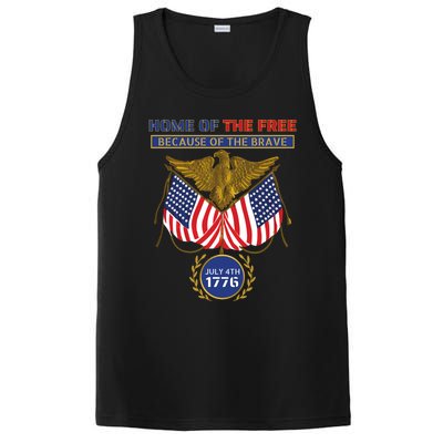 4th Of July Patriotic Home Of The Free Because Of The Brave Gift PosiCharge Competitor Tank