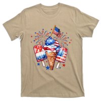 4th Of July Popsicle Red White Blue American Flag Patriotic T-Shirt