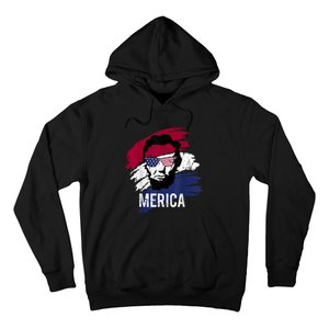 4th Of July Lincoln Merica Usa Flag Women Men Kids Hoodie