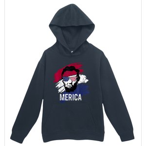 4th Of July Lincoln Merica Usa Flag Women Men Kids Urban Pullover Hoodie