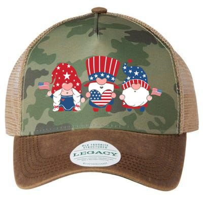 4th Of July Gnomes Gnomies Gift Legacy Tie Dye Trucker Hat