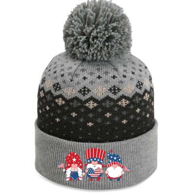 4th Of July Gnomes Gnomies Gift The Baniff Cuffed Pom Beanie