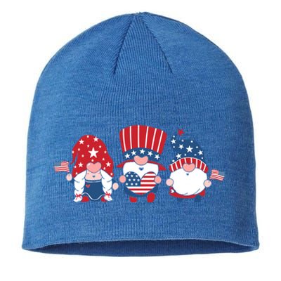 4th Of July Gnomes Gnomies Gift Sustainable Beanie