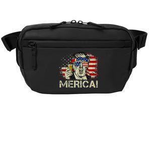 4th of july merica trump murica beer drinking american flag Crossbody Pack