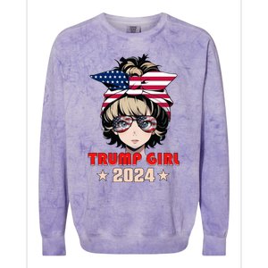 4th Of July Trump 45 47 Trump 2024 Gift Colorblast Crewneck Sweatshirt