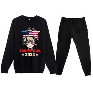 4th Of July Trump 45 47 Trump 2024 Gift Premium Crewneck Sweatsuit Set