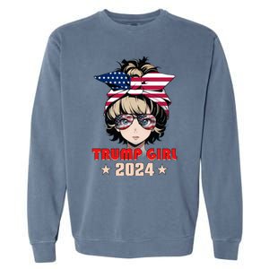 4th Of July Trump 45 47 Trump 2024 Gift Garment-Dyed Sweatshirt