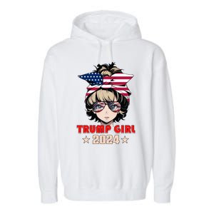 4th Of July Trump 45 47 Trump 2024 Gift Garment-Dyed Fleece Hoodie