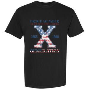 4th Of July Generation X Retro Style Us Flags Garment-Dyed Heavyweight T-Shirt