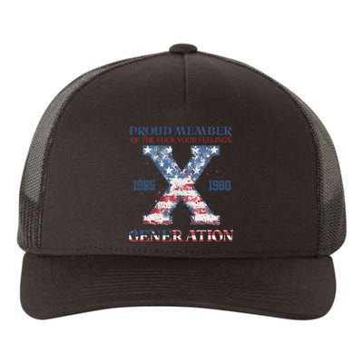 4th Of July Generation X Retro Style Us Flags Yupoong Adult 5-Panel Trucker Hat