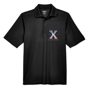 4th Of July Generation X Retro Style Us Flags Men's Origin Performance Pique Polo