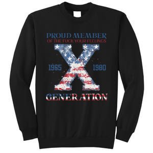 4th Of July Generation X Retro Style Us Flags Sweatshirt