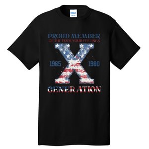 4th Of July Generation X Retro Style Us Flags Tall T-Shirt