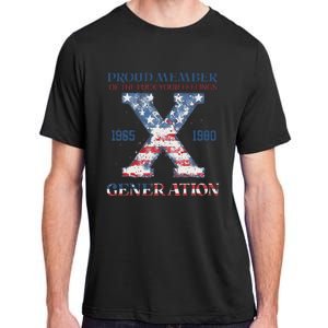 4th Of July Generation X Retro Style Us Flags Adult ChromaSoft Performance T-Shirt