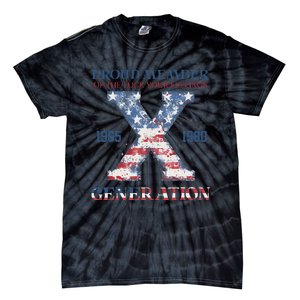 4th Of July Generation X Retro Style Us Flags Tie-Dye T-Shirt